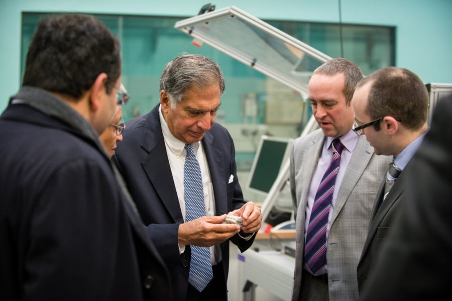 Ratan Tata w czasie wizyty na University of Warwick.