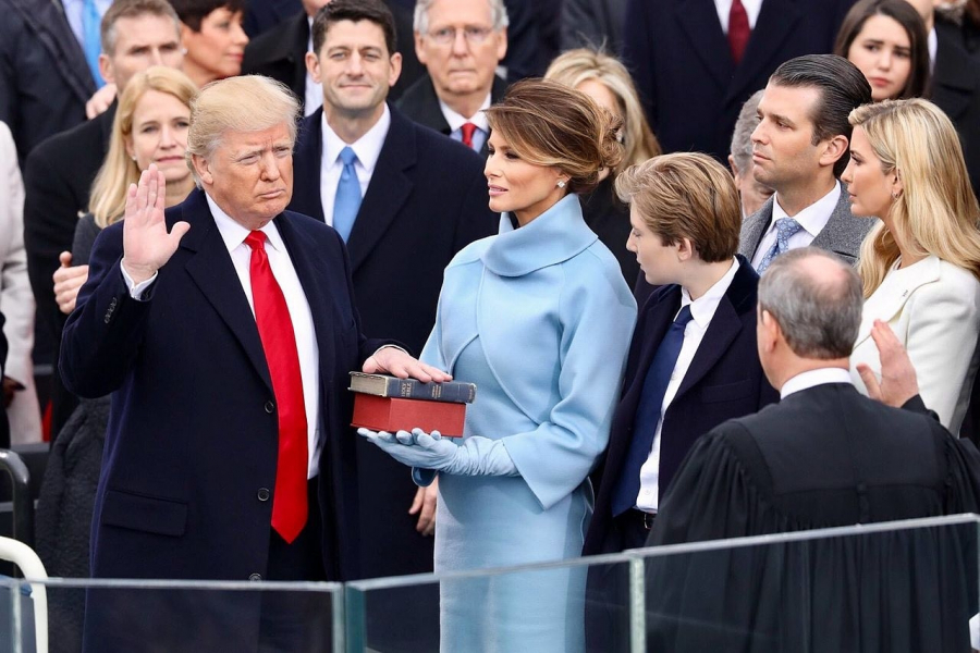 Donald Trump i Melania Trump w czasie inauguracji w 2017 r.